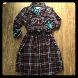 Motherhood Maternity Plaid Dress